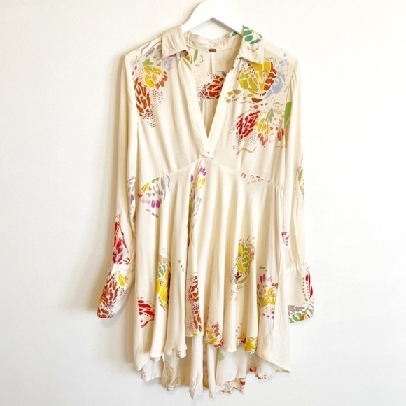 FREE PEOPLE Field Of Butterflies Tunic in Ivory Size XS - Picture 2 of 14